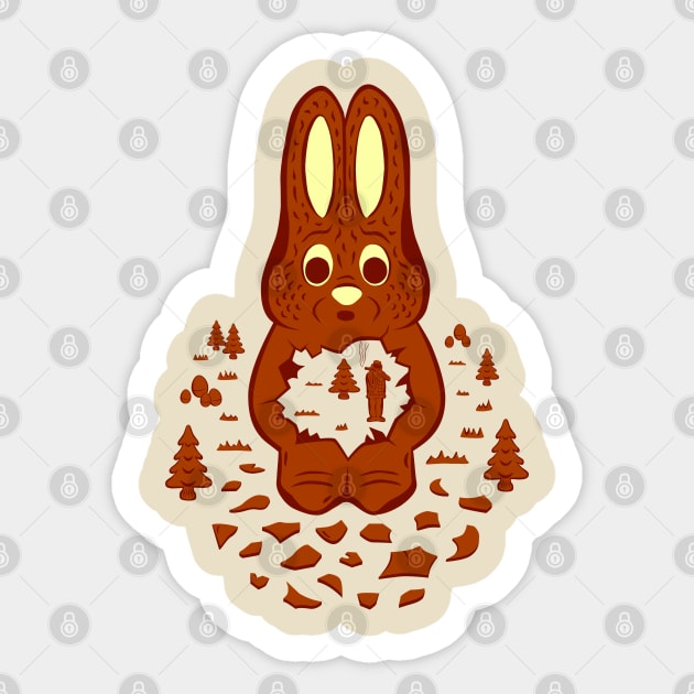 The Chocolate Hunter Sticker by Frosby